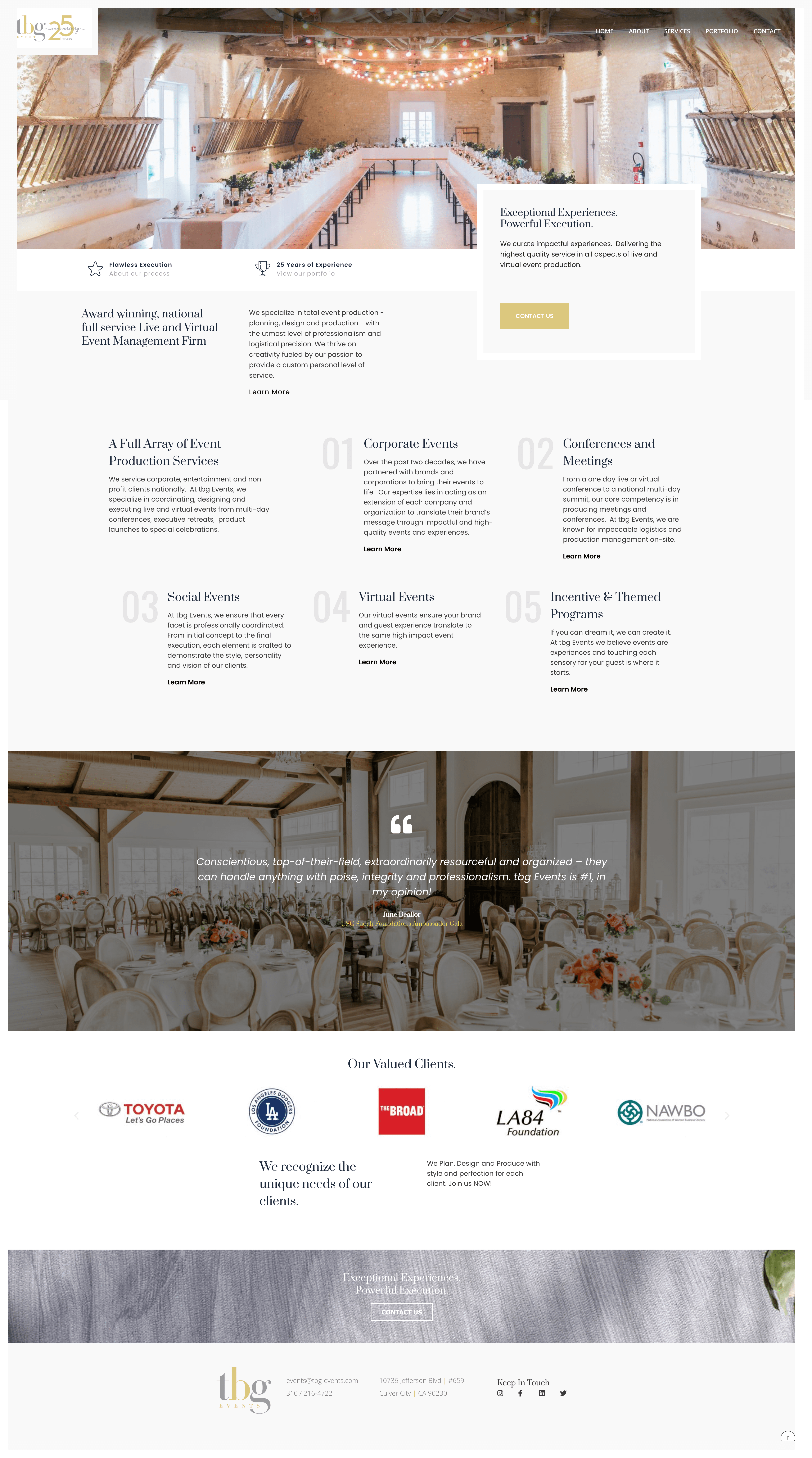 Old tbg Events homepage